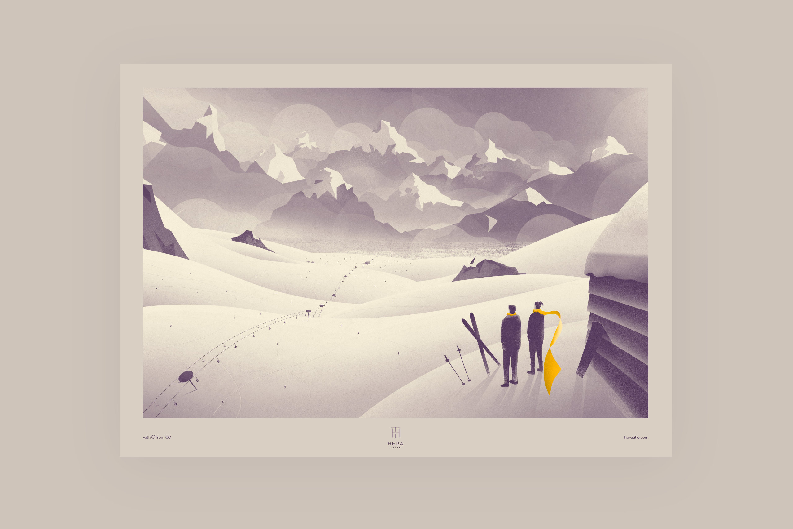 Hera Title Colorado mountains illustration